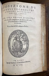Orlando Furioso ornato di varie figure, con cinque canti d'un nuovo libro & altre stanze del medesimo, nuovamente aggiunti: con belle Allegorie : & nel fine, una breve espositione de gli oscuri vocabuli: Con la Tavola di tutto quello che nell'opera si contiene.