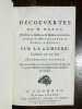 Découvertes de M. Marat sur la lumière; constatées par une suite d'expériences nouvelles qui ont été faites un très-grand nombre de fois sous les yeux ...