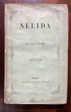 Nélida, par Daniel Stern.. AGOULT, Marie de Flavigny, comtesse d':