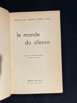 Le monde du silence.. COUSTEAU Jean-Yves; DUMAS Frédéric: