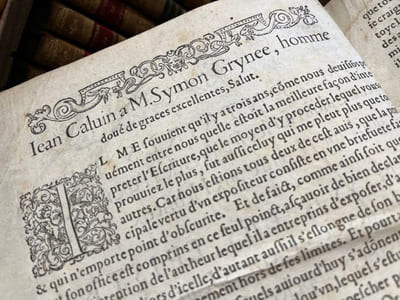 Commentaires de M. Jean Calvin sur les Epistres de l'apostre S. Paul, & aussi sur l'Epistre aux Hébrieux, item, sur les Epistres canoniques de S. Pierre, S. Jean, S. Jaques, & S. Jude, autrement appelées catholiques : en lisant & conférant ceste édition avec les autres, vous cognoistrez évidemment que l'auteur a le tout reveu et augmenté, & que la traduction est comme réduite en sa perfection.