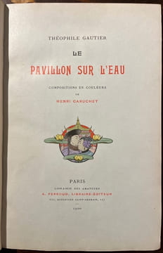 Le pavillon sur l'eau.. GAUTIER Théophile: