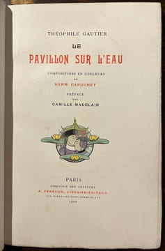 Le pavillon sur l'eau.. GAUTIER Théophile: