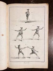 [L'école des armes, avec explication générale des principales attitudes et positions concernant l'escrime...].