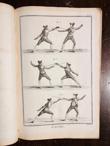 [L'école des armes, avec explication générale des principales attitudes et positions concernant l'escrime...].