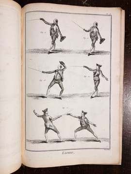 [L'école des armes, avec explication générale des principales attitudes et positions concernant l'escrime...].. ANGELO Domenico;DIDEROT & D'ALEMBERT; ...