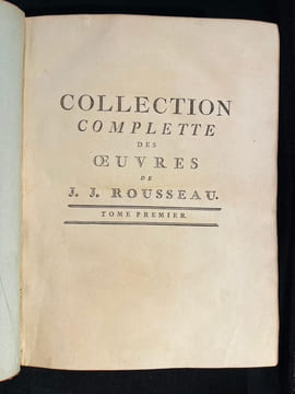Collection complètes des oeuvres de J.- J. Rousseau.. ROUSSEAU Jean-Jacques: