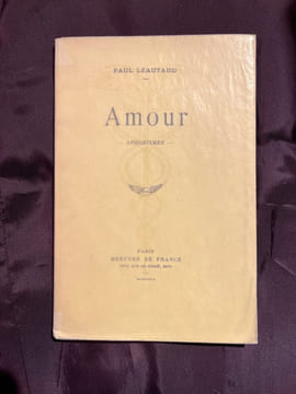 Amour. Aphorismes.. LÉAUTAUD Paul: