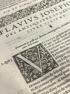 Histoire de Fl. Iosephe sacrificateur Hebrieu, de La guerre, destruction & captivité des Iuifs. Un Traité du martyre des Machabées. La vie de l’Auteur, escrite par luy-mesme. Le tout traduit nouvellement en François par François Bourgoing. Avec Indice des chapitres & principales matières.