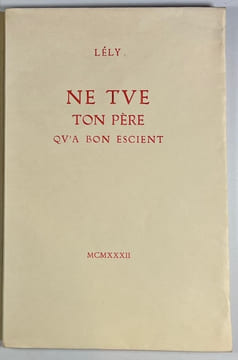Ne tue ton père qu'à bon escient. Précédé d'une Lettre d'André Suarès.. LÉLY Gilbert: