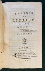 Lettres sur l'Italie, en 1785. par M. du Pati.