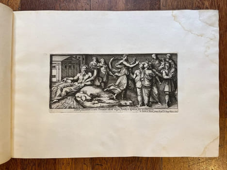 Fatti della vita di Leone X. [avec] Monocromi dagli sguinci delle finestre e dagli arazzi. [avec] Giove che fulmina li giganti.. BARTOLI Pietro Santi ...