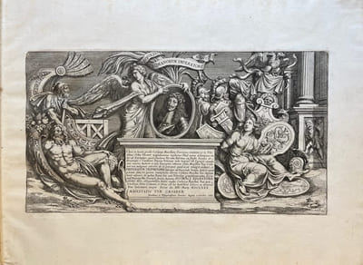 Sigismundi Augusti Mantuam Adeuntis Profectio Ac Triumphus. [avec] Illustriss. ac Reverendiss. D.D. Iacobo Ninio Senensi. [avec] Fregio dipinto incontro la Maschera d'oro, viaggio, navigazione, e battaglia di navi al Tevere.