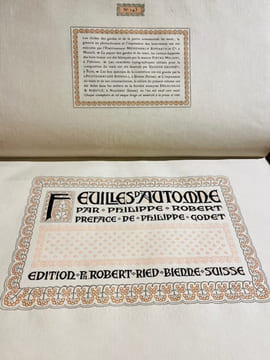 Feuilles d'automne.. ROBERT Philippe; GODET Philippe: