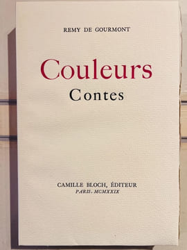 Couleurs. Contes.. GOURMONT Rémy de: