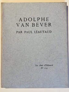 Adolphe Van Bever.