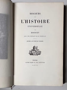 Discours sur l'histoire universelle. Avec une préface par M. Poujoulat.