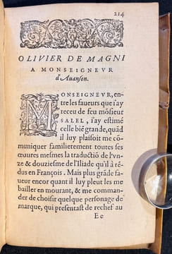 Les Iliades d'Homere prince des poetes, traduict de grec en vers françoys, par M. Hugues Salel, abbé de S. Cheron, et l'un des grands maistres de ...