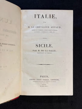 Italie, par M. le chevalier Artaud. Sicile, par M. de La Salle.. ARTAUD le Chevalier; LA SALLE: