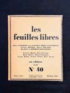 Les feuilles libres. N° 40.