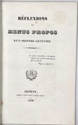 Réflexions et menus propos d'un peintre genevois. par TÖPFFER Rodolphe: - Image 1