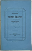 Réflexions et menus propos d'un peintre genevois. Troisième opuscule. (Dîners d'artistes). par TÖPFFER Rodolphe: