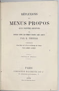 Réflexions et menus propos d'un peintre genevois ou essai sur le beau dans les arts. par TÖPFFER Rodolphe: - Image 2
