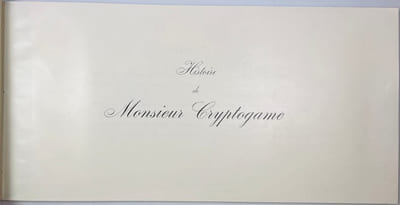 Histoire de Mr. Cryptogame 1845.