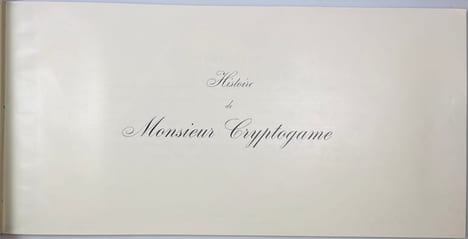 Histoire de Mr. Cryptogame 1845.. TÖPFFER Rodolphe: