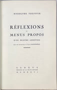 Réflexions et menus propos d'un peintre genevois. Avec une introduction de Paul Chaponnière. par TÖPFFER Rodolphe: - Image 3