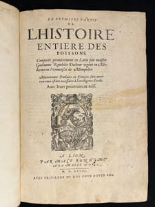 L'Histoire entiere des poissons.