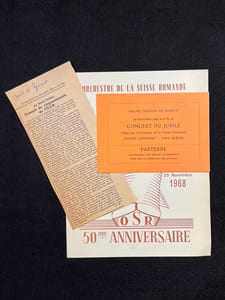 Orchestre de la Suisse Romande 1918 - 1968 un demi-siècle d'histoire.