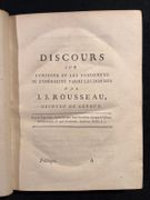 Discours sur l'origine et les fondements de l'inégalité parmi les hommes. [suivi de] Lettre de J. J. Rousseau à monsieur Philopolis. [suivi de] Du contrat social, ou principes du droit politique. [suivi de] Discours sur l'économie politique. [suivi de] Considérations sur le gouvernement de Pologne, et sur sa réformation projetée. par ROUSSEAU Jean-Jacques: - Image 1