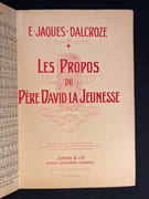 Les propos du père David la Jeunesse. Chansons romandes. Texte & musique. par JACQUES-DALCROZE Émile: - Image 2