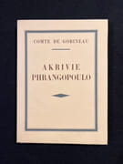 Akrivie Phrangopoulo. par GOBINEAU Comte de: - Image 4