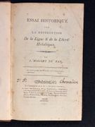 Essai historique sur la destruction de la Ligue & de la Liberté Hélvétiques. par MALLET DU PAN Jacques: - Image 1