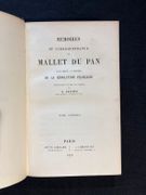 Mémoires et correspondance de Mallet Du Pan pour servir à l'histoire de la Révolution française recueillis et mis en ordre par A. Sayous. par MALLET DU PAN [Jacques]: - Image 2