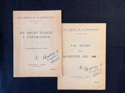 Du droit d'asile à l'épuration ou l'honneur du pays. [avec] J'ai signé le manifeste des "200"! par THOMAS Max-Marc: