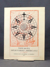 Voyages. Découvertes Américana. 2e partie. Vente aux enchères par le ministère de Me Ch. -D. Cosandier, Huissier judiciaire. A Genève - 2, Place du Port, le mercredi 4 décembre 1957. Catalogue de vente N° 19 de la nouvelle série.