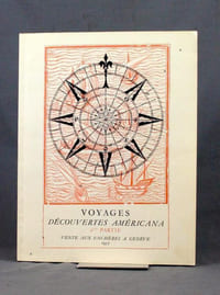 Voyages. Découvertes Américana. 2e partie. Vente aux enchères par le ministère de Me Ch. -D. Cosandier, Huissier judiciaire. A Genève - 2, Place du Port, le mercredi 4 décembre 1957. Catalogue de vente N° 19 de la nouvelle série.