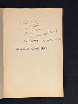 La farce des joyeuses commères. Librement traduite en vers et en prose, en langue noble et en style familier, de l’anglais du fameux Guillaume ...
