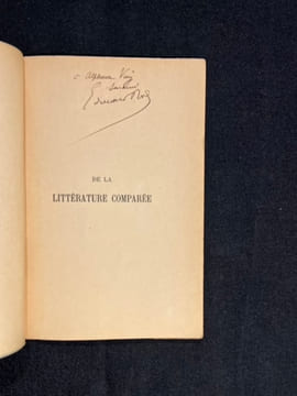 De la littérature comparée. Discours d'inauguration du cours d'histoire générale des littératures modernes à l'Université de Genève.. ROD Édouard: