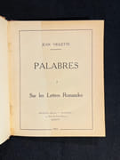Palabres I. Sur les lettres romandes. Palabres II. Sur la Solitude. par VIOLETTE Jean: - Image 2
