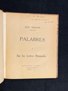 Palabres I. Sur les lettres romandes. Palabres II. Sur la Solitude. par VIOLETTE Jean: - Image 3