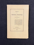 Gros et menus propos. par HORNUNG Joseph: - Image 1