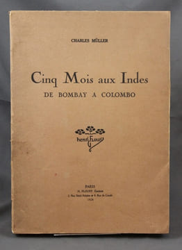 Cinq mois aux Indes. De Bombay à Colombo.. MULLER Charles:
