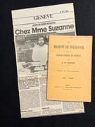 Les maison de tolérances devant le Grand Conseil de Genève. Notes et documents. par MORSIER A. de: