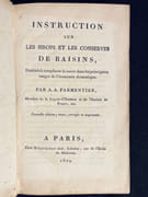 Instruction sur les sirops et les conserves de raisins, destinés à remplacer le sucre dans les principaux usages de l'économie domestique. par PARMENTIER Antoine-Augustin: - Image 2