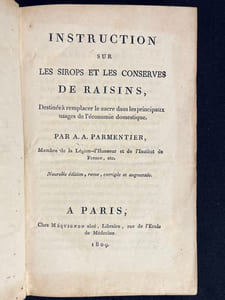 Instruction sur les sirops et les conserves de raisins, destinés à remplacer le sucre dans les principaux usages de l'économie domestique.