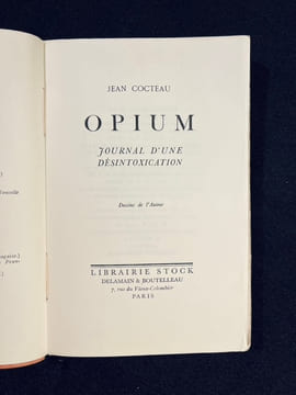 Opium. Journal d’une désintoxication.. COCTEAU Jean: